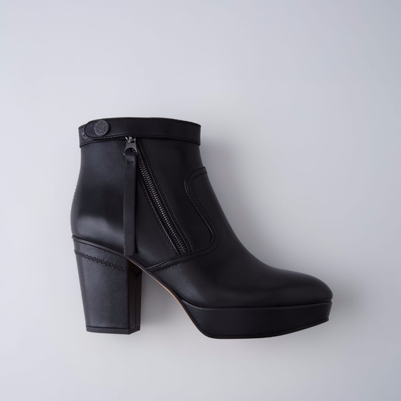 ACNE Black Platform Ankle Boots - Never Worn - Picture 2 of 2